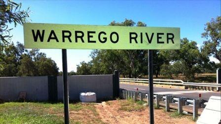 Warrego River sign near in Charleville in south-west Qld in February 2012
