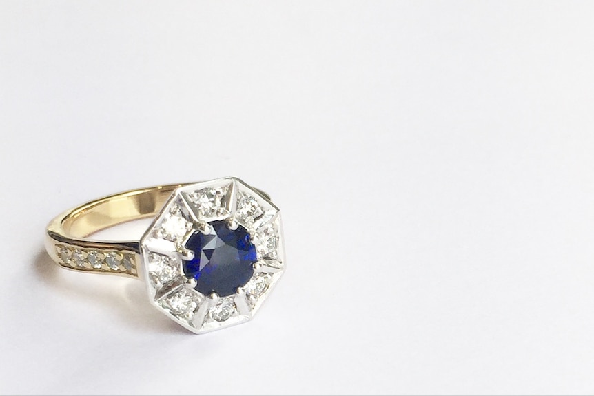 Sapphire ring.