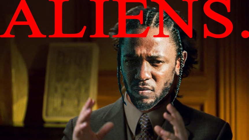 A parody of the 'Aliens' guy from History Channel with Kendrick Lamar