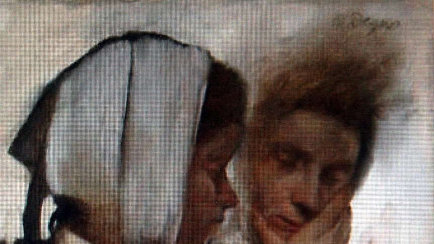 Degas' painting Blanchisseuses Souffrant Des Dents