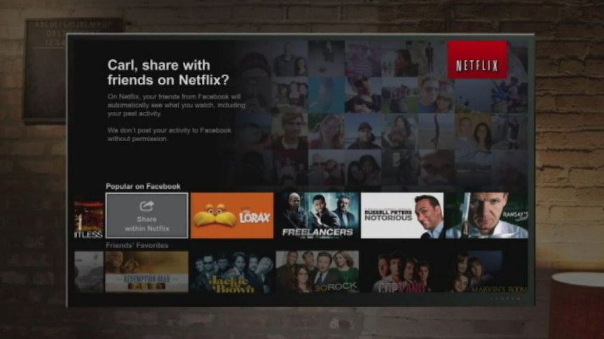 Netflix on a television screen