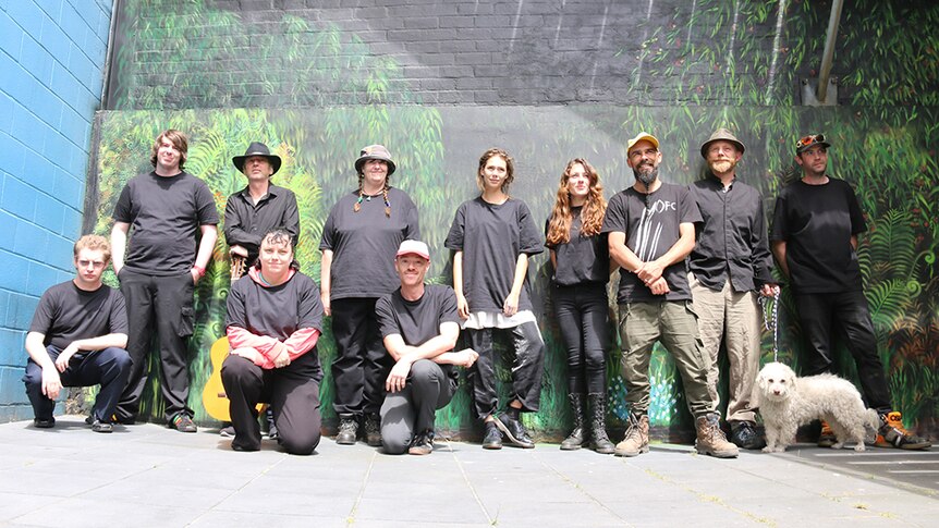 Participants of the Save The Devil mural project.