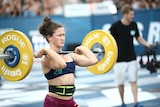 Gladstone athlete Tia-Clair Toomey lifting a set of weights