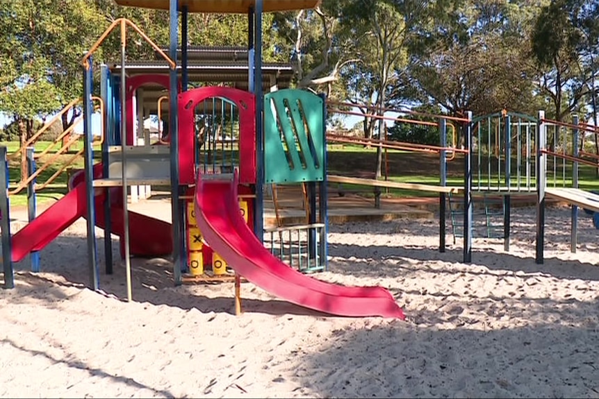 Play equipment in a park