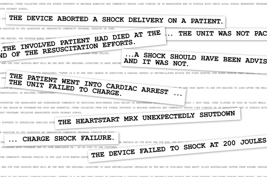 Complications from HeartStart defibrillator