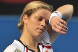 Crushing defeat: Kim Clijsters.