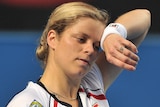 Crushing defeat: Kim Clijsters.