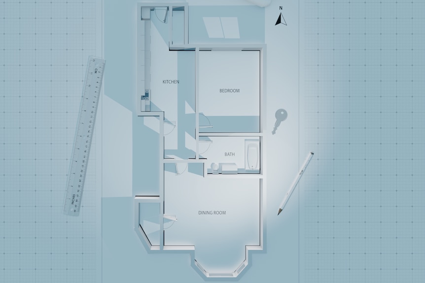 floor plan of a one bedroom apartment