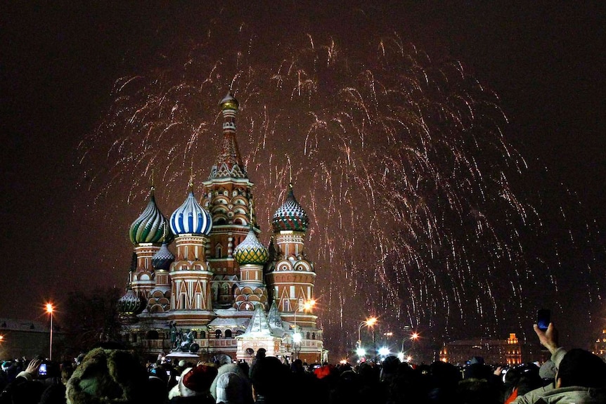 Moscow fireworks
