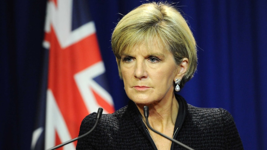 Julie Bishop conducts media conference