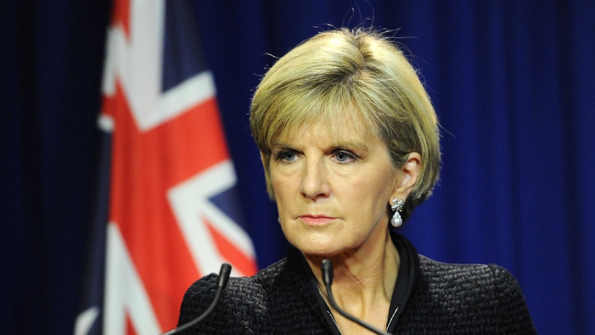 Julie Bishop conducts media conference