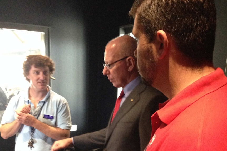 NSW Governor David Hurley visits the Tamworth Youth Centre.