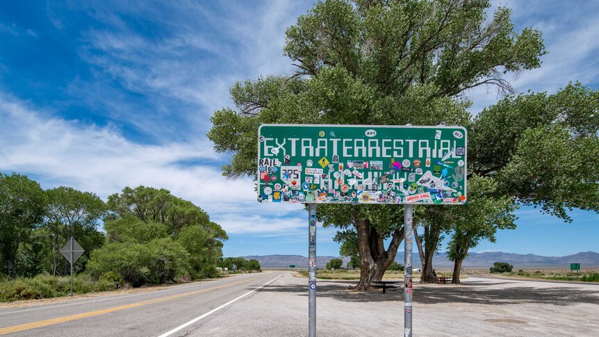 The Extraterrestrial Highway Sign Along Nevada State Route 357