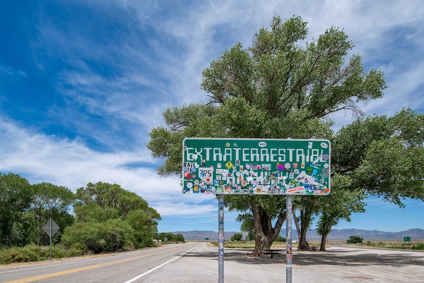 The Extraterrestrial Highway Sign Along Nevada State Route 357