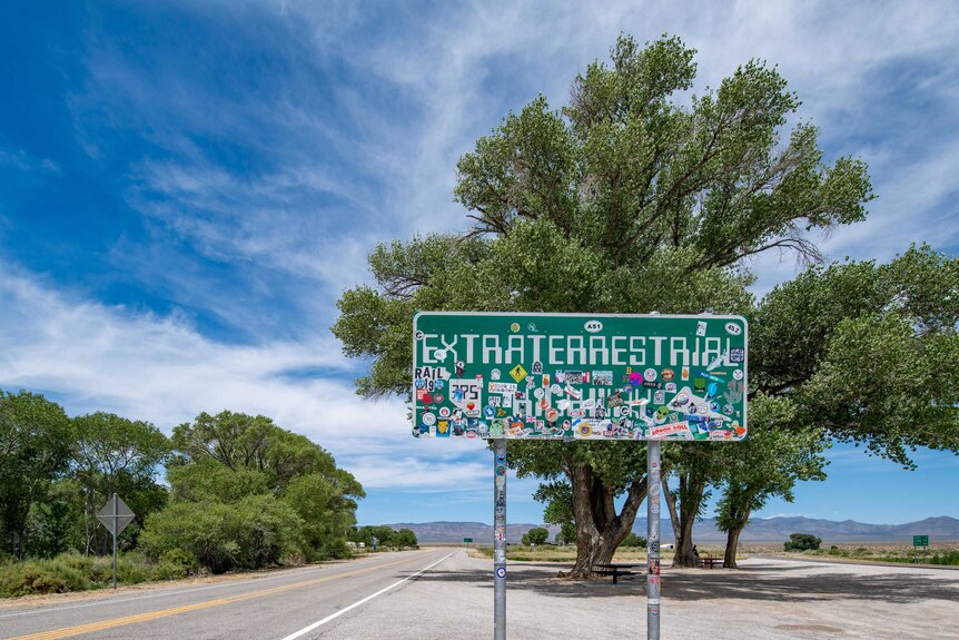 The Extraterrestrial Highway Sign Along Nevada State Route 357