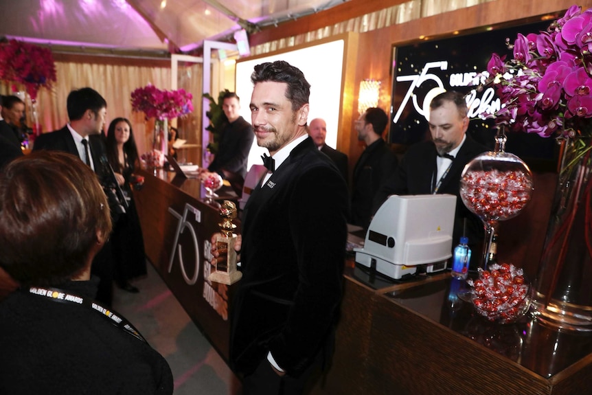 Actor James Franco at the Golden Globes Official After Party.