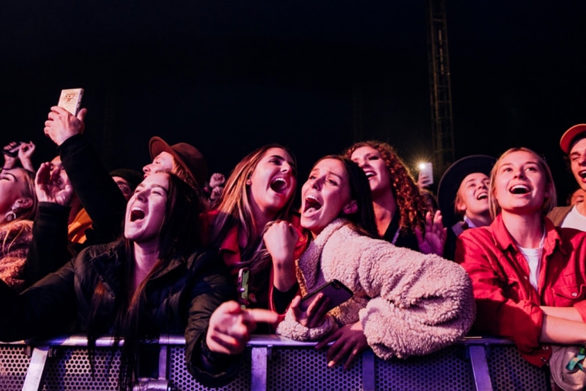 The adoring crowd at Ziggy Alberts at GW McLennan at Splendour In The Grass, 21 July 2019