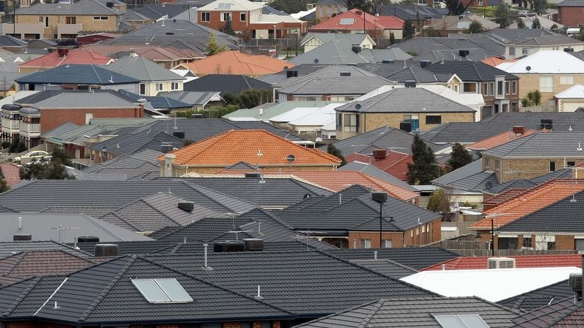 A sea of roofs in the outer suburb of Craigieburn in Melbourne.