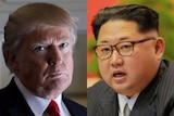 A composite image of Kim Jong-Un and Donald Trump