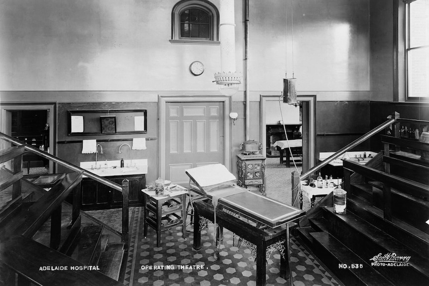 Inside Operating Theatre One of the Royal Adelaide Hospital in 1891.