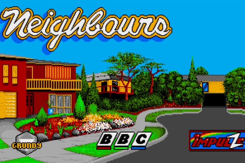 A cartoon depiction of TV show Neighbours