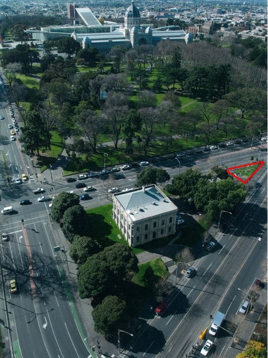 Aerial of Royal Society of Victoria land
