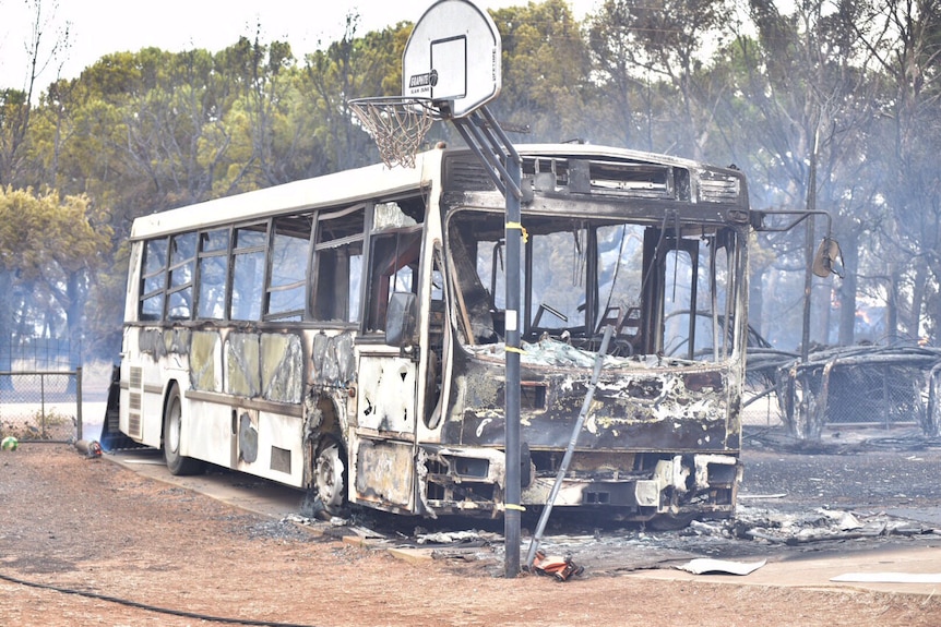 Bus burnt out