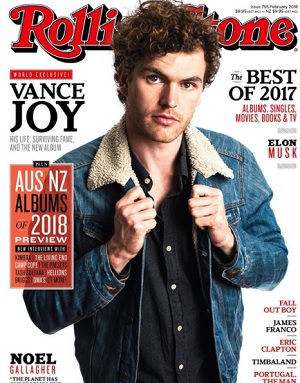 Vance Joy on the cover of Rolling Stone magazine