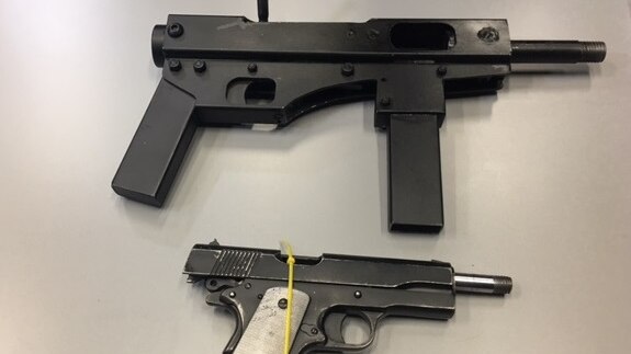Two guns seized by police on the Gold Coast.