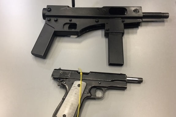 Two guns seized by police on the Gold Coast.