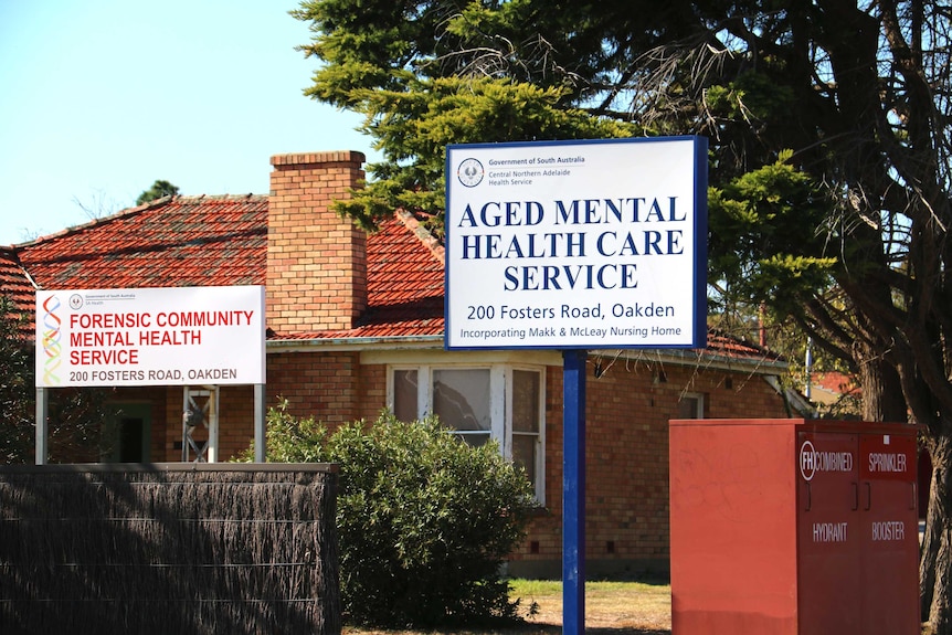 The sign outside the Oakden Aged Mental Health Care Service