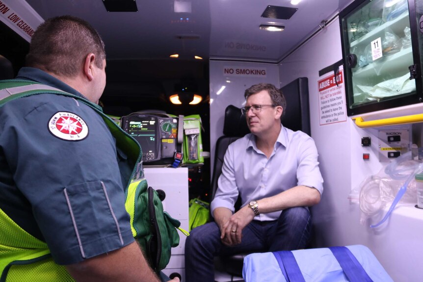 Alan Tudge in the ambulance