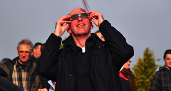 People watch solar eclipse in Scotland