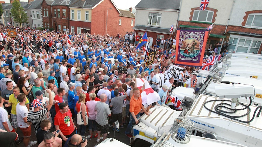 Violence flares at Belfast parade