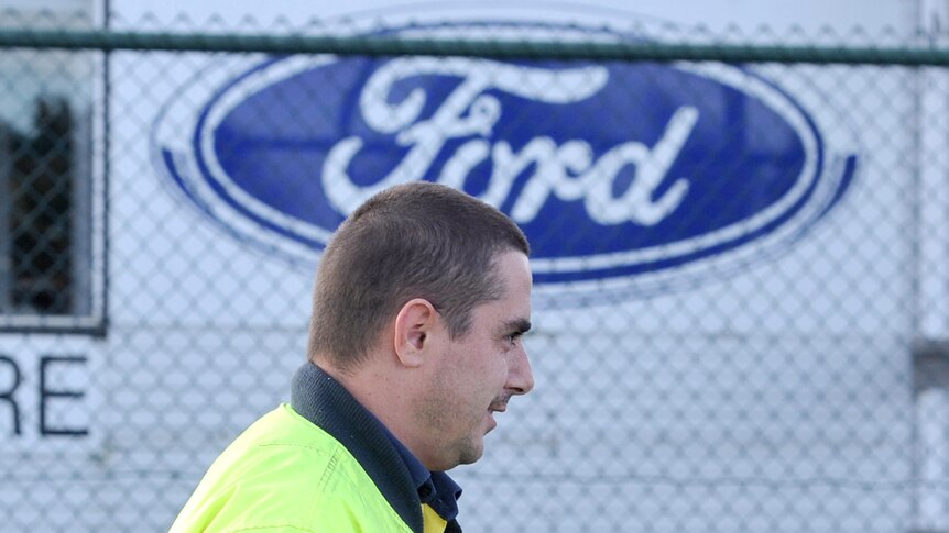 Factory worker leaves Ford plant