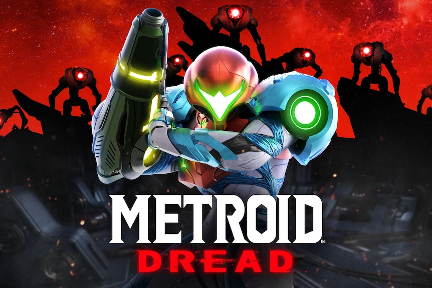A title card for Metroid: Dread