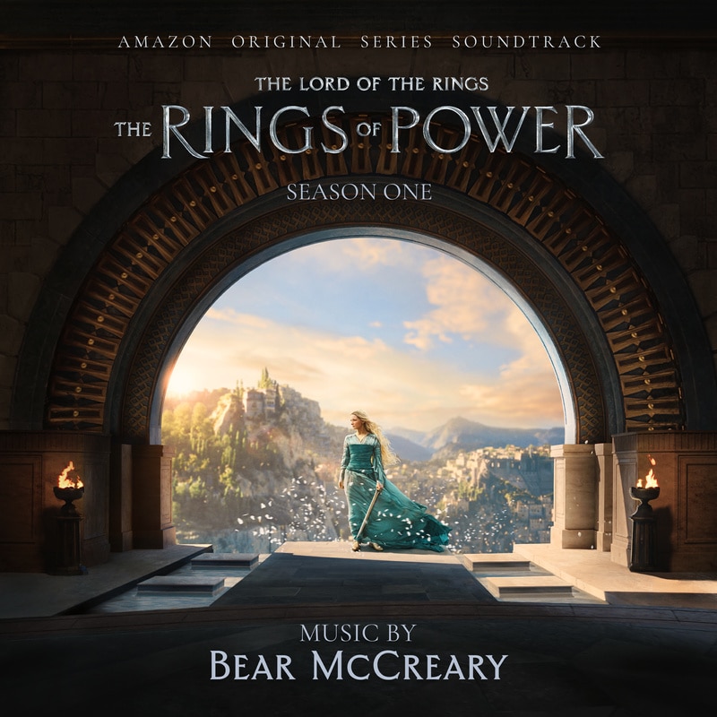 Cover art for the original soundtrack to season one of The Lord of the Rings: The Rings of Power. 