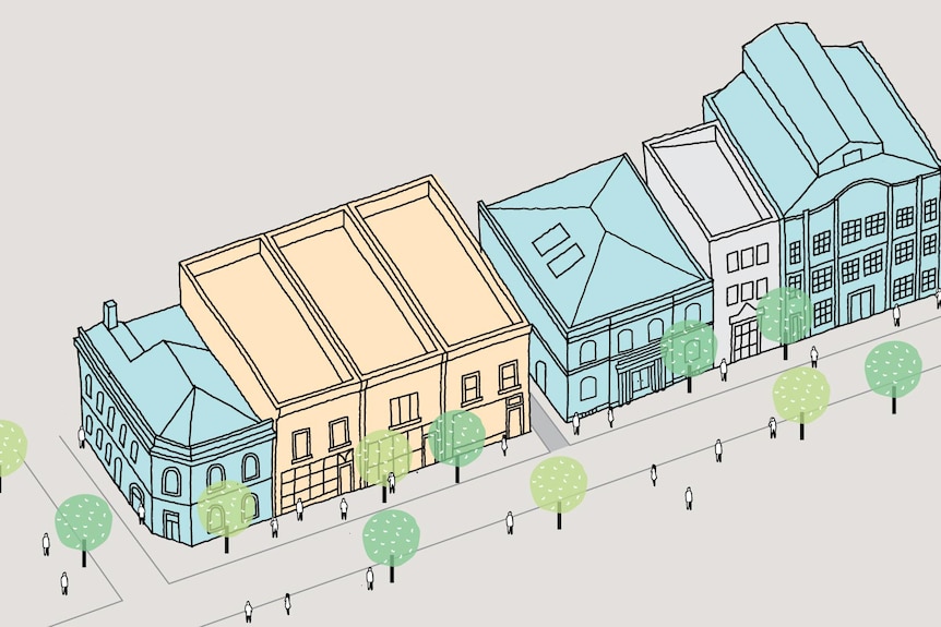 An illustration of a heritage precinct
