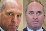 Headshots of Stephen Parry and Barnaby Joyce.