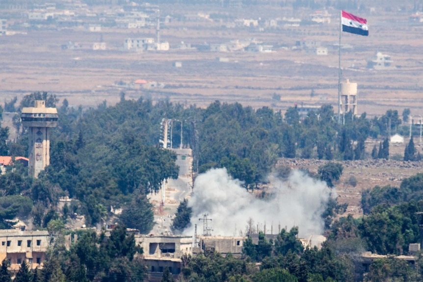 Golan Heights view into Quneitra