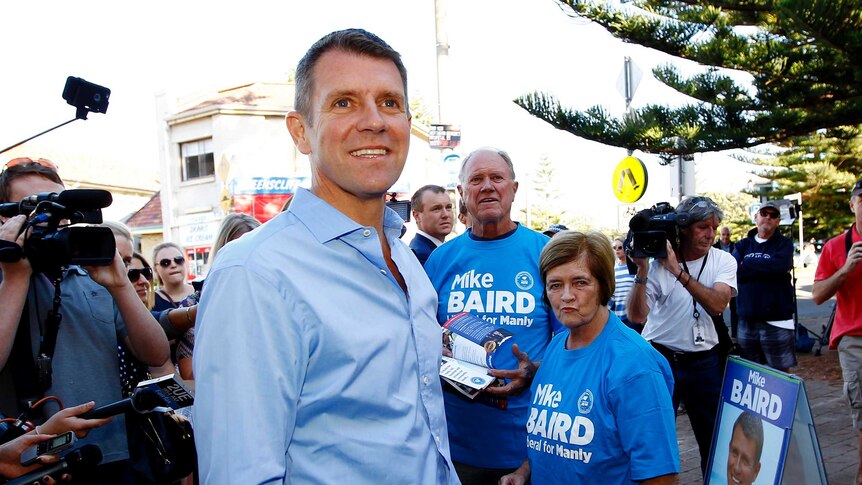 NSW Premier Mike Baird on election day