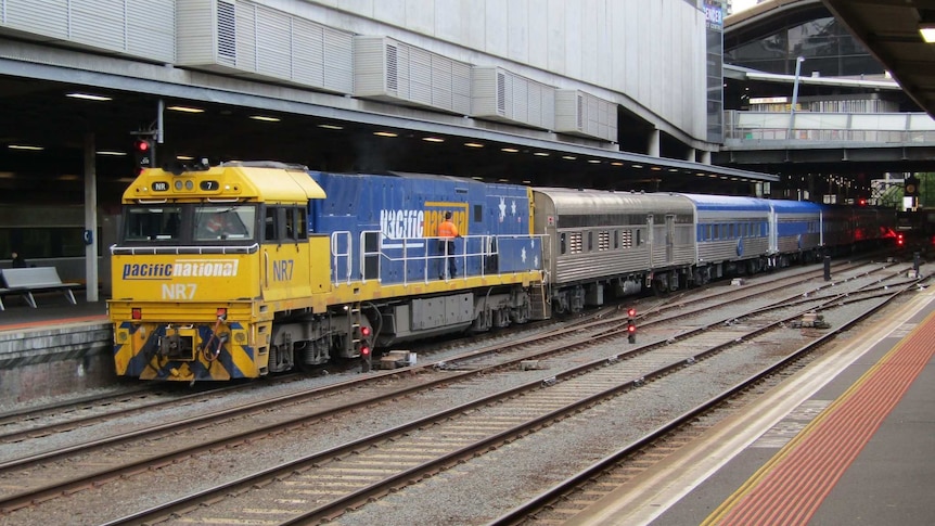 The Overland train in Melbourne