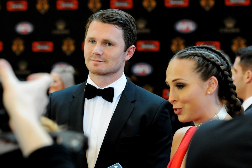 Patrick Dangerfield trips the light fantastic at Brownlow Medal