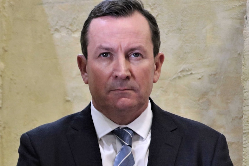 A head and shoulders shot of WA Premier Mark McGowan wearing a suit and tie.