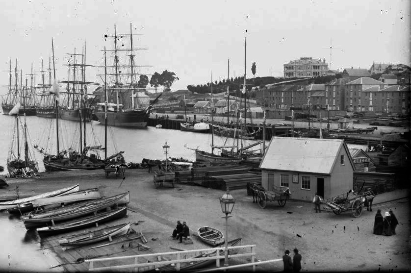 Hobart wharf in 1895.