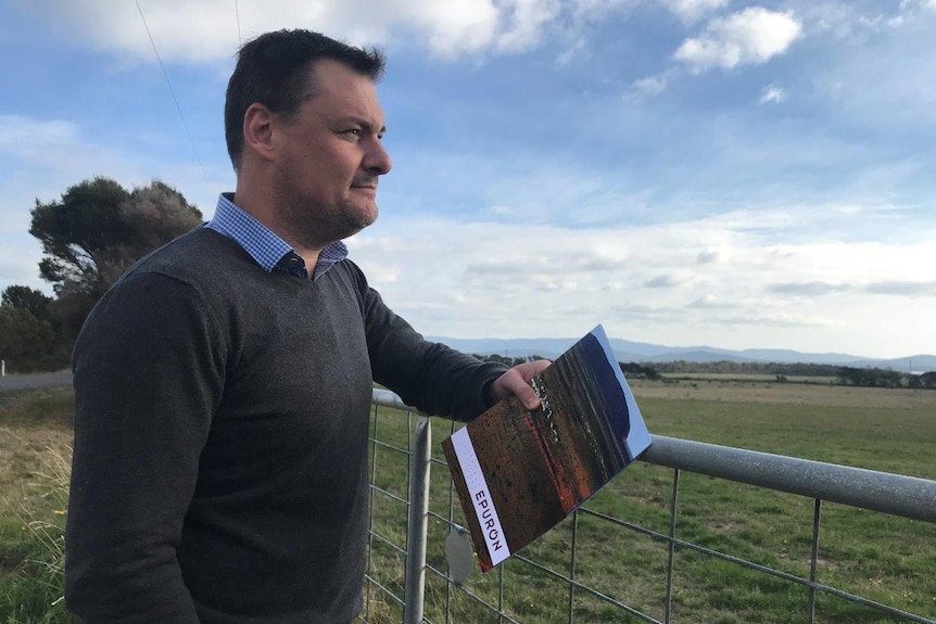 Epuron Project Manager Shane Bartel at George Town solar farm site