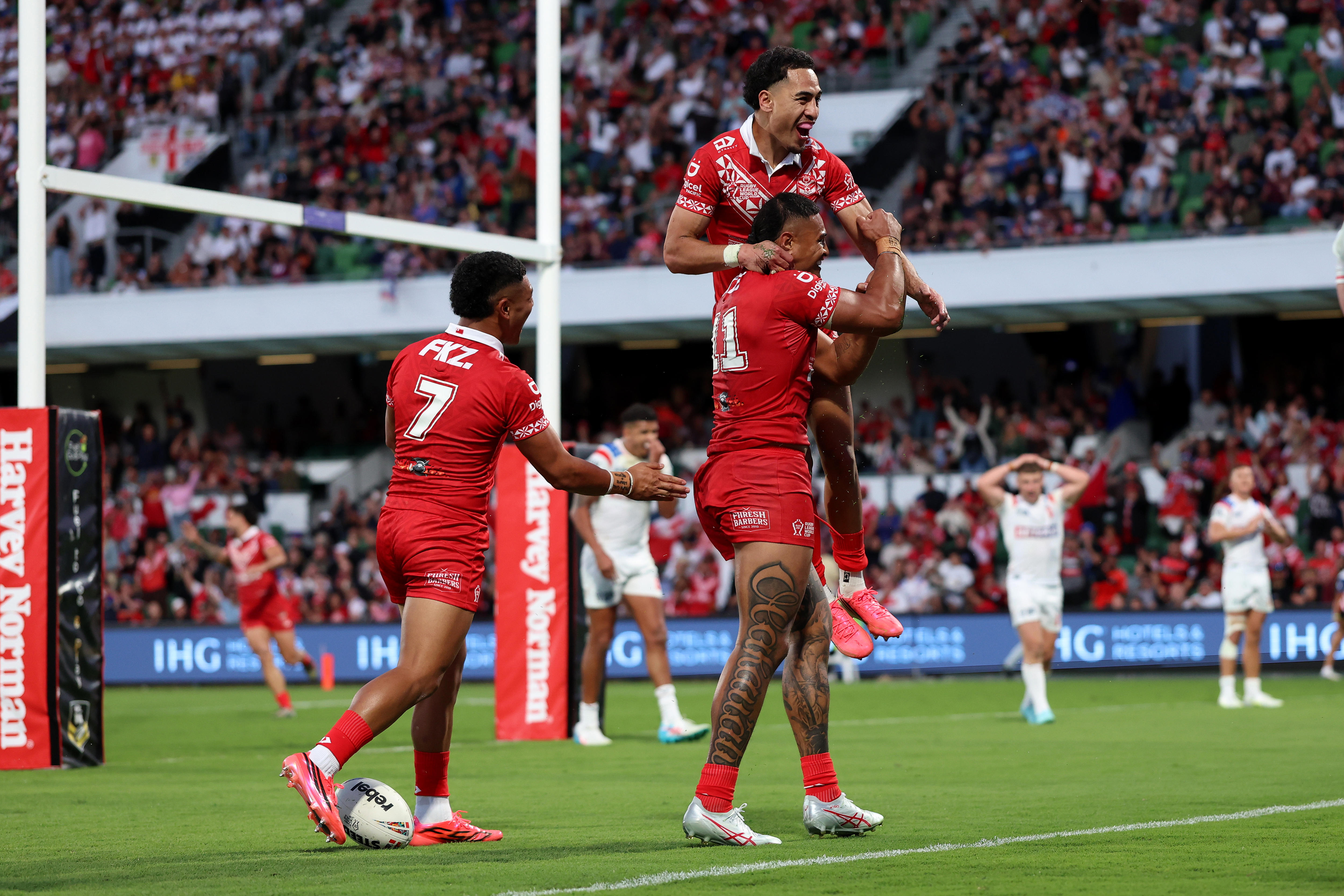'Outstanding' Tonga puts England on the brink of World Cup elimination