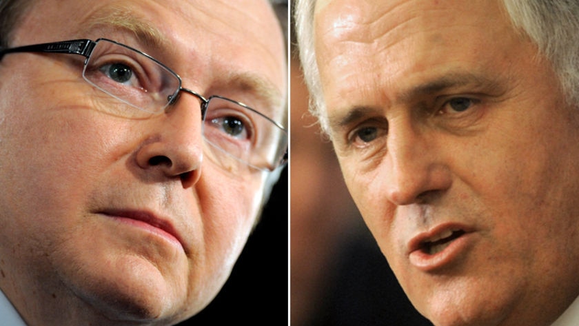 Would-be leaders: Kevin Rudd and Malcolm Turnbull