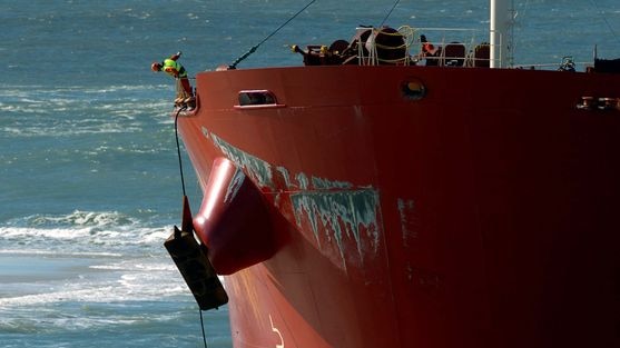 Still there but pointing the right way: the Pasha Bulker