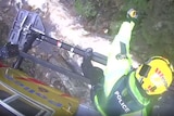 Helicopter rescue in Tasmania
